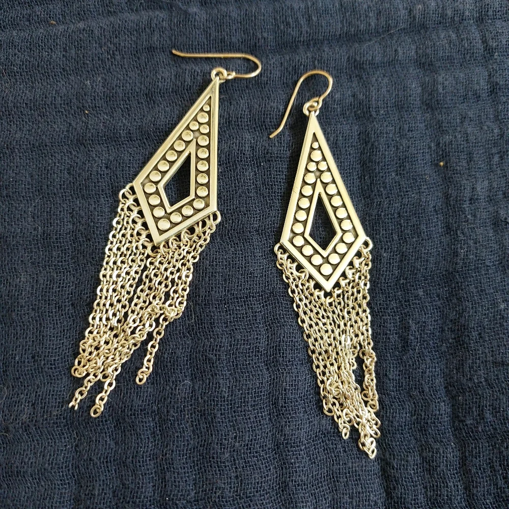 Brighton Silver Drop /Dangle Earrings, Like New Condition! - Picture 2 of 2